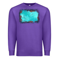 Purple gemstone turquoise leopard background Premium Sweatshirt - JahusDesignShop
