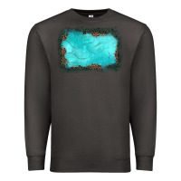 Smoke gemstone turquoise leopard background Premium Sweatshirt - JahusDesignShop