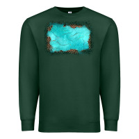 Sports Green gemstone turquoise leopard background Premium Sweatshirt - JahusDesignShop