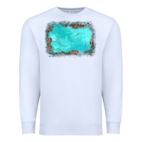 White gemstone turquoise leopard background Premium Sweatshirt - JahusDesignShop
