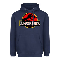 Navy jurassicc park cartoon Heavyweight Hoodie - artisFamous