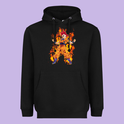 Goku Super Sayan Heavyweight Hoodie Designed By Artisfamous