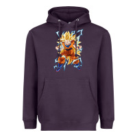 Plum super saiyan Heavyweight Hoodie - artisFamous