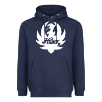 Navy white and black hank art Heavyweight Hoodie - artisFamous