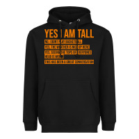 Black yes i am tall Heavyweight Hoodie - artisFamous