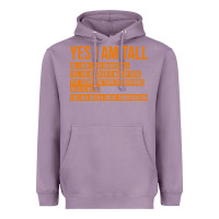 Lavender yes i am tall Heavyweight Hoodie - artisFamous