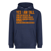 Navy yes i am tall Heavyweight Hoodie - artisFamous