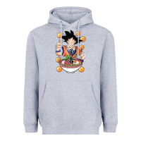 Heather Grey Saiyan Ramen Heavyweight Hoodie - artisFamous