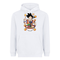 White Saiyan Ramen Heavyweight Hoodie - artisFamous