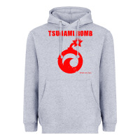 Heather Grey tsunami bomb trust no one Heavyweight Hoodie - artisFamous