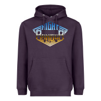 Plum NIGHT RANGER Music Heavyweight Hoodie - artisFamous