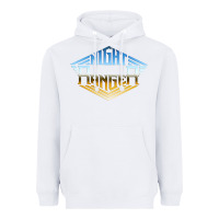 White NIGHT RANGER Music Heavyweight Hoodie - artisFamous