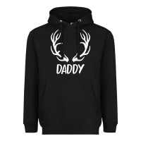 Black Daddy Deer Heavyweight Hoodie - artisFamous