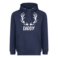 Navy Daddy Deer Heavyweight Hoodie - artisFamous