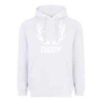White Daddy Deer Heavyweight Hoodie - artisFamous