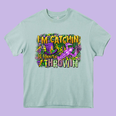 Im Catchin If Youre Throwin Heavy Core Tee Designed By Cowgirlartshop