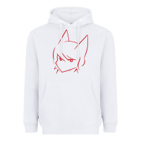 White Aphmau Sketch Heavyweight Hoodie - artisFamous