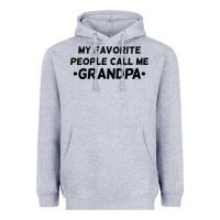 Heather Grey my favorite people call me grandpa black Heavyweight Hoodie - artisFamous