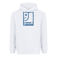 White GOODWILL Heavyweight Hoodie - artisFamous