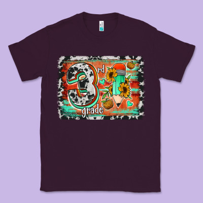 Western Back To School 3rd Grade Classic Tee Designed By Jasminsmagicworld