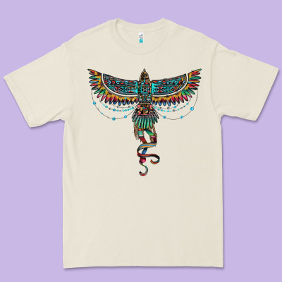Aztec Serape Thunderbird Premium Tee Designed By Ranaportraitstore