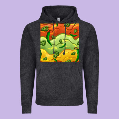 Mexican Sauce And Jalapeno Seamless Pattern Vintage Hoodie Designed By Bundleandbundleshop