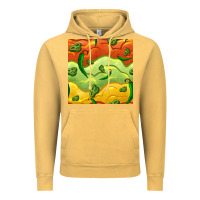 Vintage Mustard mexican sauce and jalapeno seamless pattern Vintage Hoodie - BundleAndBundleShop