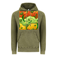 Vintage Olive mexican sauce and jalapeno seamless pattern Vintage Hoodie - BundleAndBundleShop