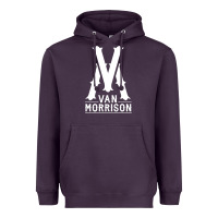 Plum Van Morrison Music Heavyweight Hoodie - artisFamous