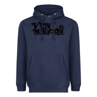 Navy Van Morrison Music Heavyweight Hoodie - artisFamous