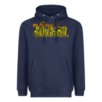 Navy Van Morrison Music Heavyweight Hoodie - artisFamous