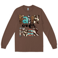 Chestnut Faith Over Fear Long Sleeve Tee - FaDigitalArtStudio