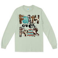 Matcha Faith Over Fear Long Sleeve Tee - FaDigitalArtStudio