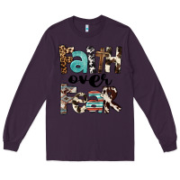 Plum Faith Over Fear Long Sleeve Tee - FaDigitalArtStudio