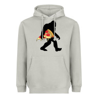 Moon Dust bigfoot carrying pizza Heavyweight Hoodie - artisFamous