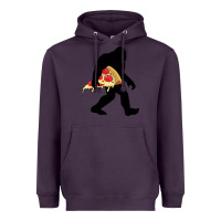 Plum bigfoot carrying pizza Heavyweight Hoodie - artisFamous