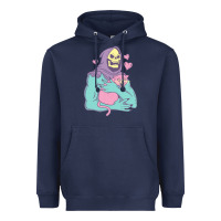 Navy skeletor's cat premium scoop classic Heavyweight Hoodie - artisFamous