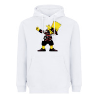 White dabbing bart Heavyweight Hoodie - artisFamous