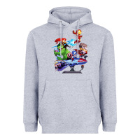 Heather Grey superheroes Heavyweight Hoodie - artisFamous