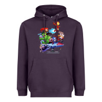 Plum superheroes Heavyweight Hoodie - artisFamous
