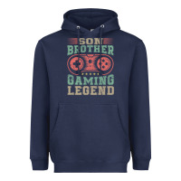 Navy SON BROTHER GAMING LEGEND Heavyweight Hoodie - artisFamous
