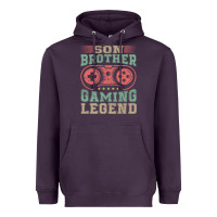 Plum SON BROTHER GAMING LEGEND Heavyweight Hoodie - artisFamous