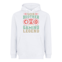 White SON BROTHER GAMING LEGEND Heavyweight Hoodie - artisFamous