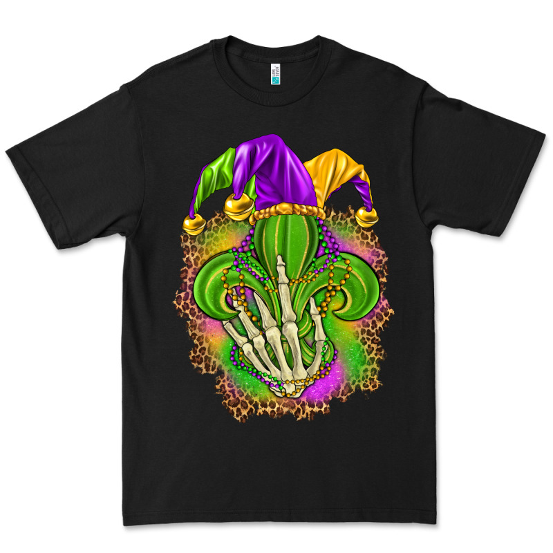 Mardi Gras With Skeleton Hand Premium Tee by HowdyJamesFarm | Teevron
