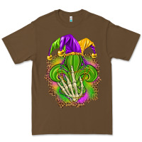 Cacao Mardi Gras with skeleton hand Premium Tee - HowdyJamesFarm