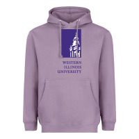 Lavender Western Illinois College Heavyweight Hoodie - artisFamous