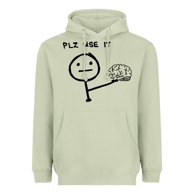 Plz Use It Text Graphic Heavyweight Hoodie by artisFamous | Teevron