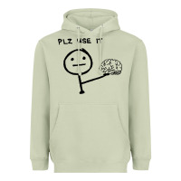 Matcha Plz Use It Text Graphic Heavyweight Hoodie - artisFamous