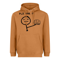 Meerkat Plz Use It Text Graphic Heavyweight Hoodie - artisFamous
