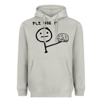 Moon Dust Plz Use It Text Graphic Heavyweight Hoodie - artisFamous